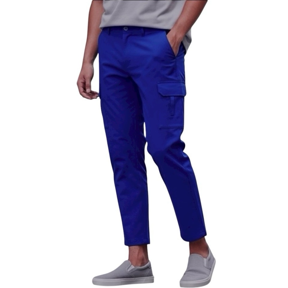 Arctic Cool Blue Men’s Pants Ankle Cargo Grip/Silicone/Logo Elastic/Waist 36x28
